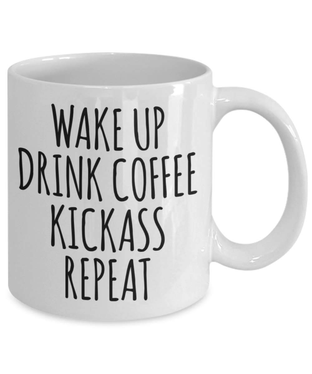 Kickass Coffee Mug - Insulated Travel Mug for Hot & Cold Drinks - Perfect for Office, Commute & Outdoor Adventures - Wake Up & Drink Coffee Repeat