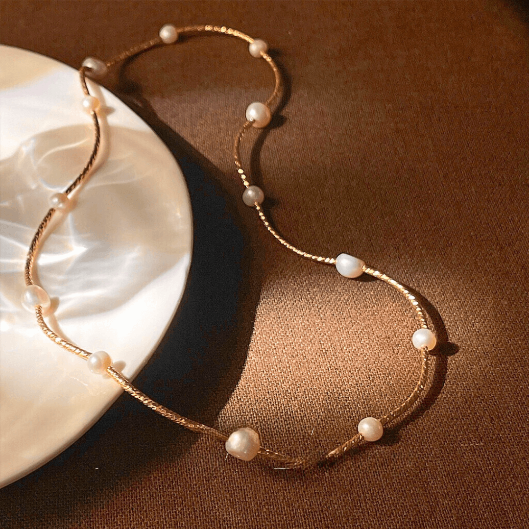 Baroque Freshwater Pearl 2-Way Layered Wrap Bracelet for Women - Adjustable Double Strand Pearl Jewelry for Wedding, Party & Everyday Wear | LM849