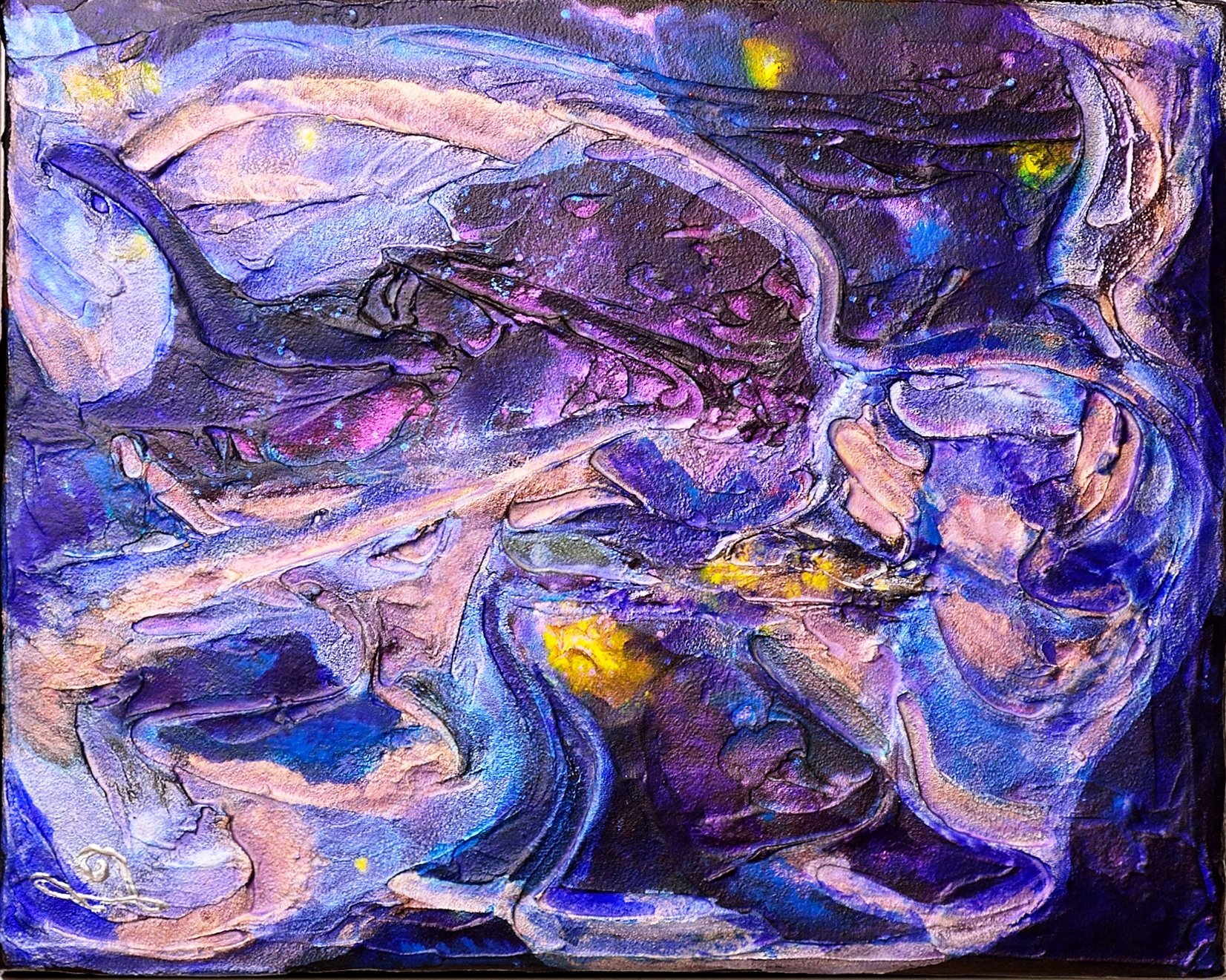 Original 8x10 Inch Mixed Media Canvas Painting by Iraida Jameson - Free Shipping | Abstract Wall Art for Living Room, Bedroom & Office Decor
