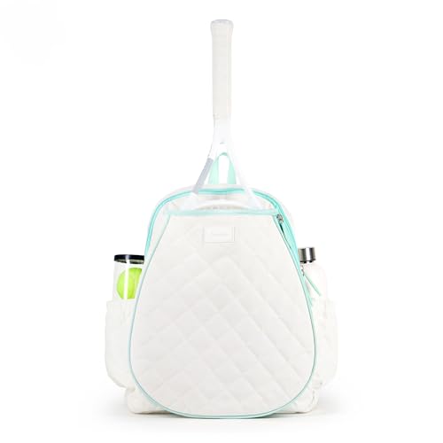 Quilted White/Light Blue