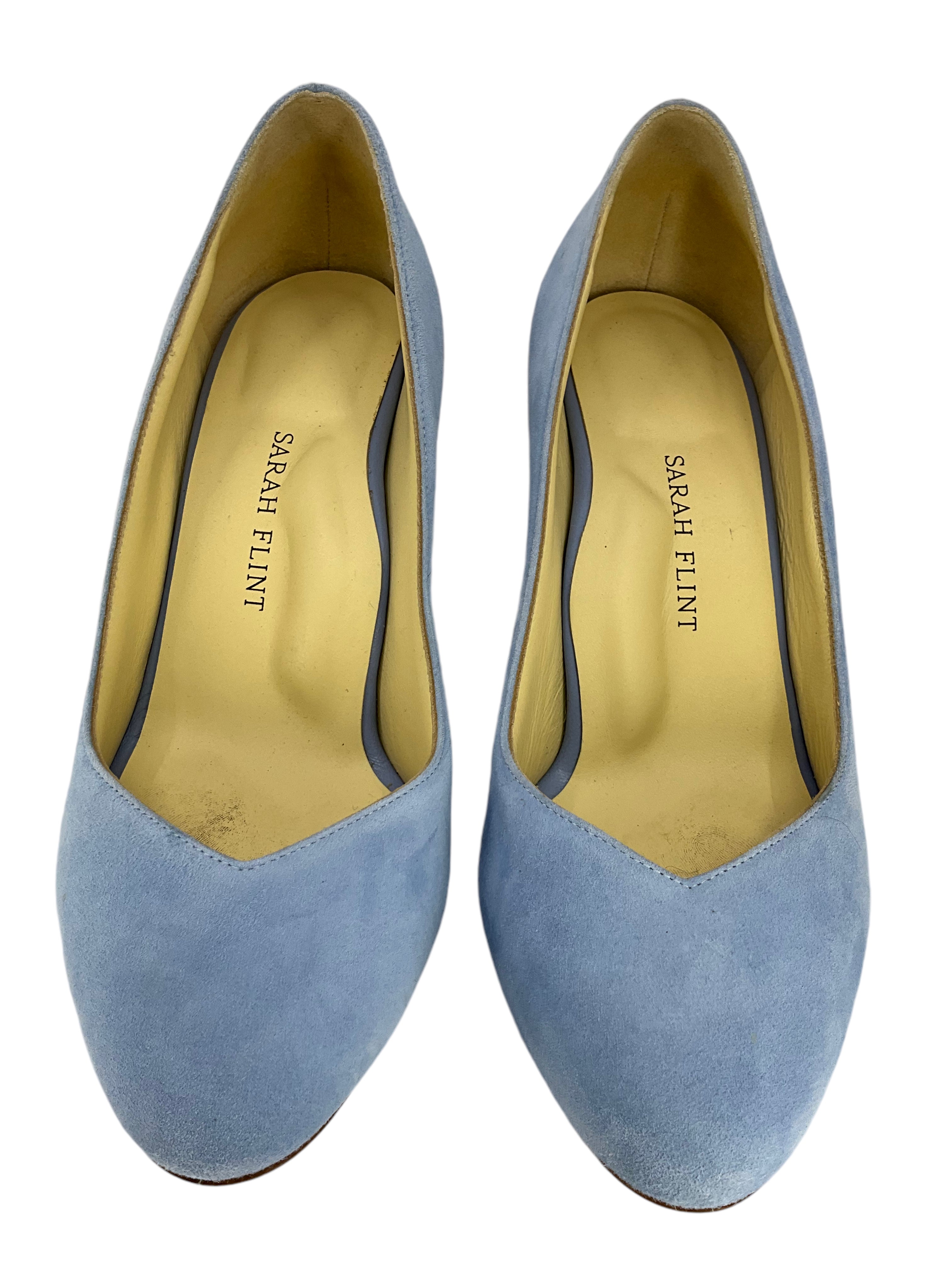 SARAH FLINT Women's Perfect Round Toe Pump Heels - Size 7.5 US, 70mm Heel Height - New Luxury Dress Shoes for Office, Wedding & Evening Events
