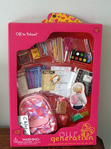Our Generation Back to School Backpack Playset for 18