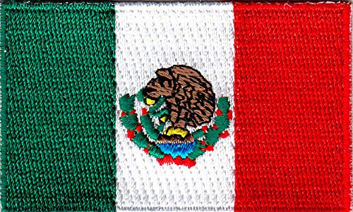 Mexico Flag Iron On Patch 2.5