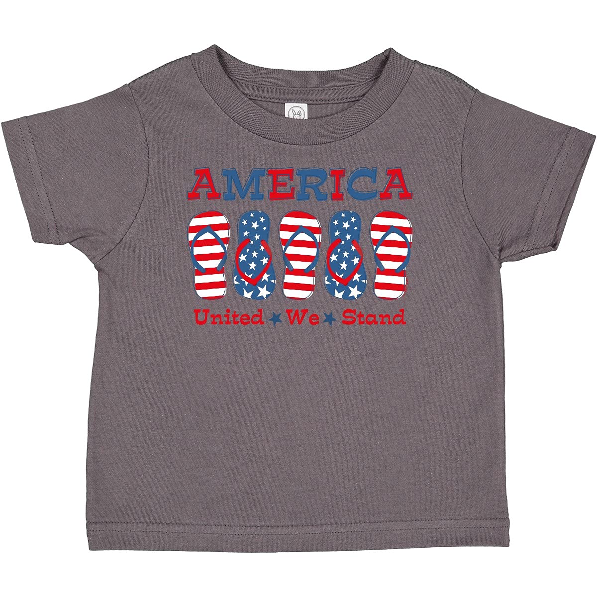 Inktastic Flip Flop America Baby T-Shirt - Cute Patriotic Outfit for Infants & Toddlers - Perfect for 4th of July, Memorial Day & Summer Celebrations