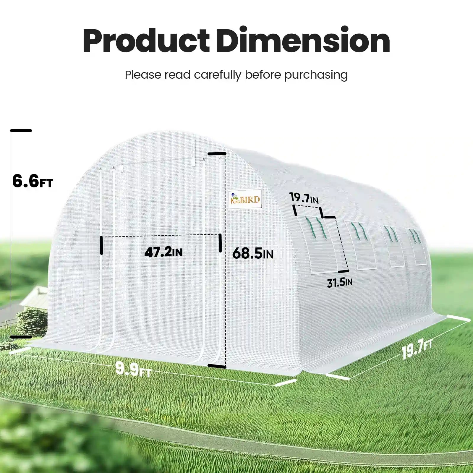 Premium Heavy Duty Large Walk-in Greenhouse for Plants & Vegetables - Durable Outdoor Gardening Shelter for Year-Round Growing