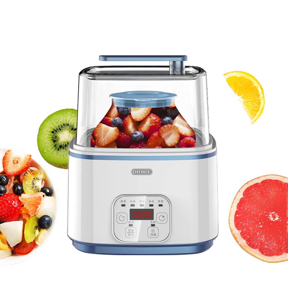 Automatic Multi-Function Yogurt Maker with Enzyme Starter - Large Capacity Fermentation Machine for Homemade Yogurt, Kefir & Probiotic Drinks - Perfect for Healthy Breakfast, Snacks & Gut Health