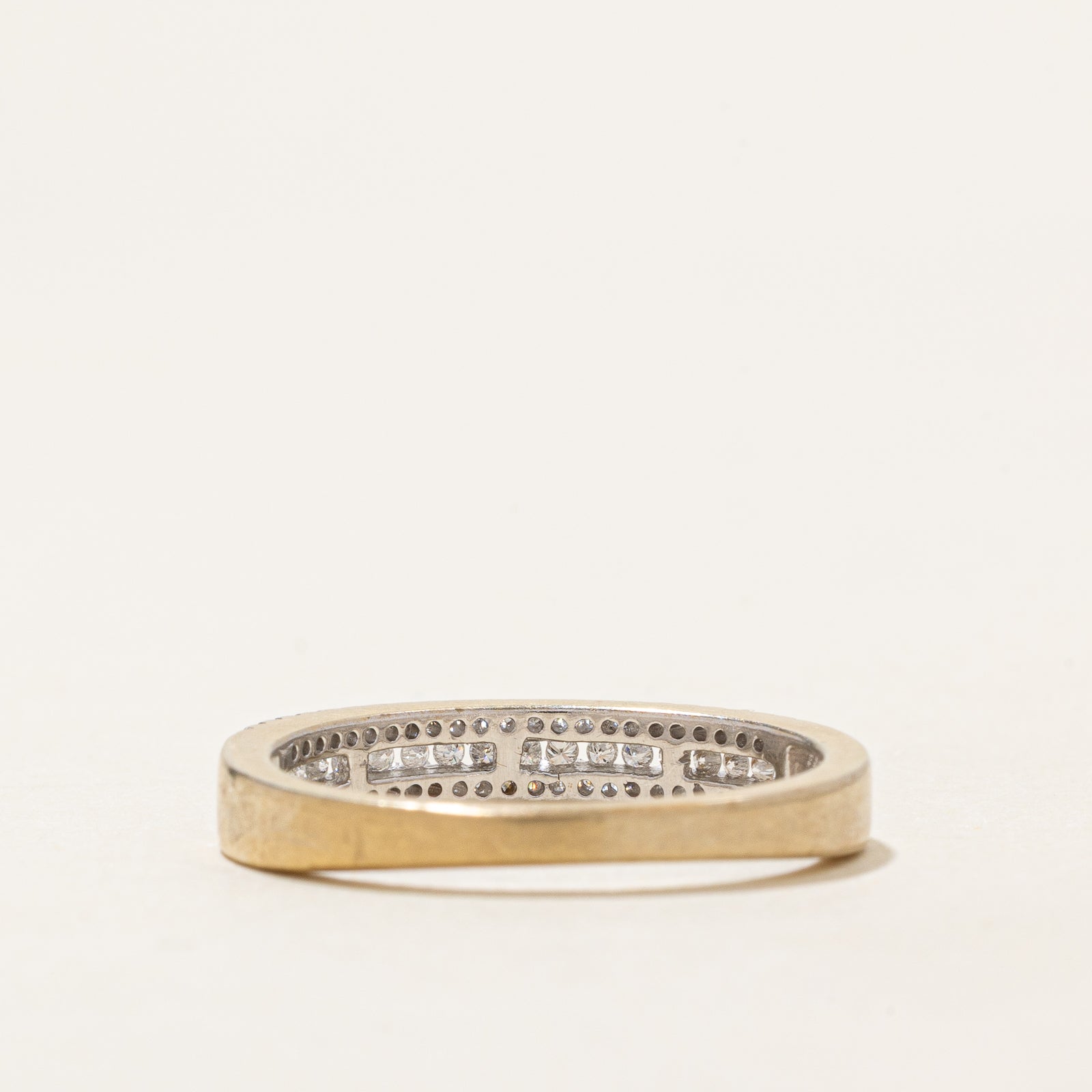 Semi Eternity Multi Row Diamond Wedding Band Ring | 0.23ctw | Size 7.5 | Perfect for Anniversary, Engagement & Bridal Jewelry Gifts
