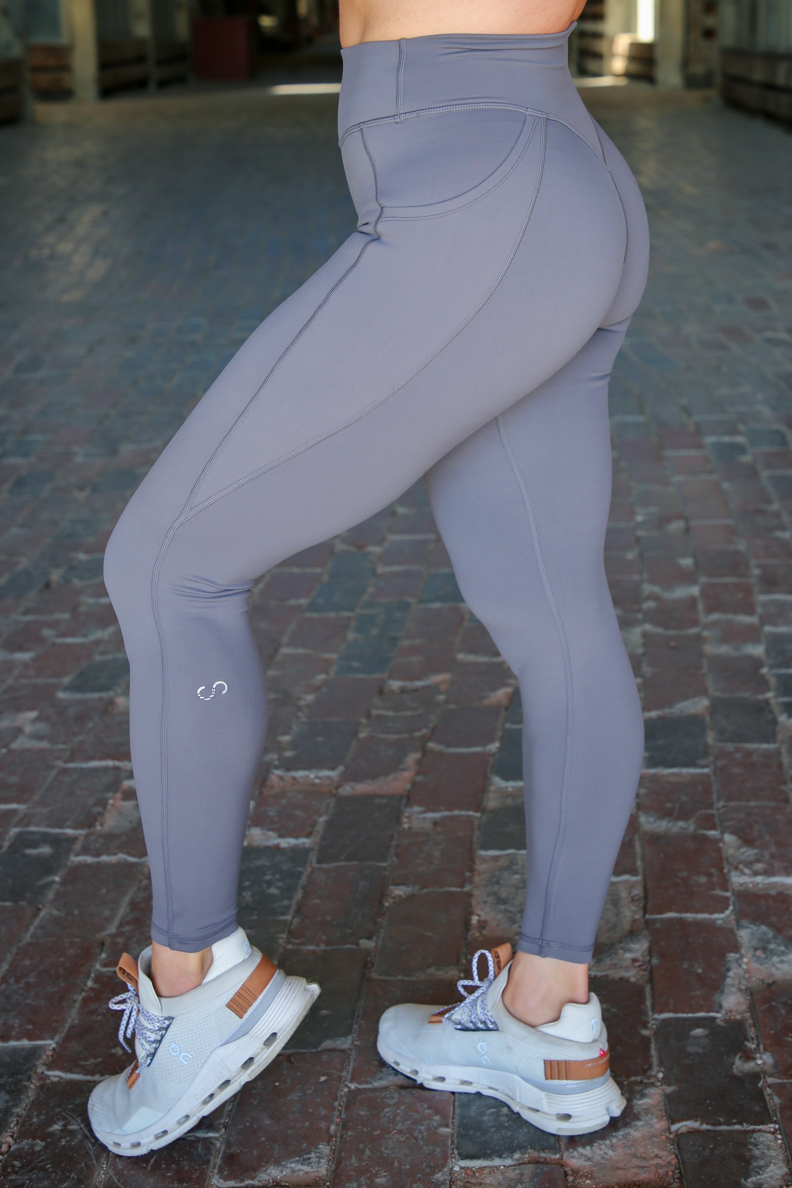 Premium High-Waist Executive Leggings with Pockets - Gunmetal Grey | Workout, Yoga & Office Wear | Comfortable Stretchy Business Casual Pants for Women