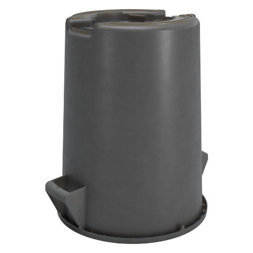 Carlisle 84102023 20-Gallon Bronco Round Waste Bin & Food Container - Gray | Heavy-Duty Trash Can for Restaurants, Kitchens & Outdoor Use