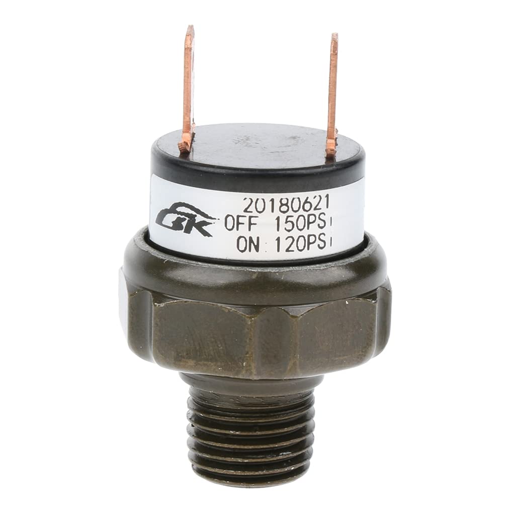 Air Ride Compressor Pressure Switch Control with 1/4'' NPT Connector (150-180 PSI) - Heavy Duty Air Suspension System for Trucks, SUVs & Custom Cars