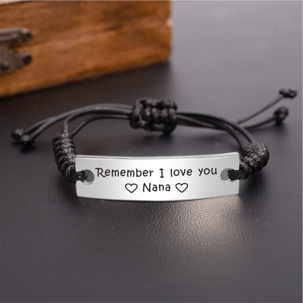 ABNTY Sterling Silver Nana Bracelet - Elegant Mother's Day & Birthday Gift for Women, Grandmother, Wife - Perfect for Special Occasions & Everyday Wear