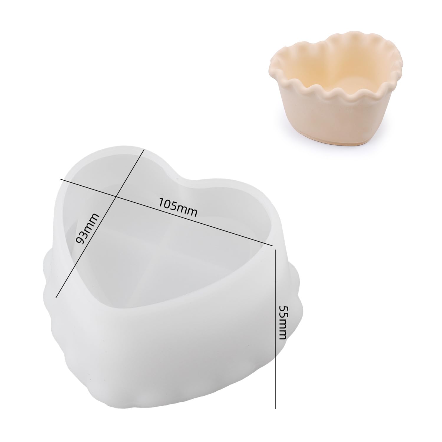 Silicone Candle Jar Molds - Creative Concrete Round Stripe Storage Box with Lid for DIY Candle Making, Flower Vase, Aromatherapy Decor - Perfect for Home Decor, Wedding Centerpieces & Gift Packaging