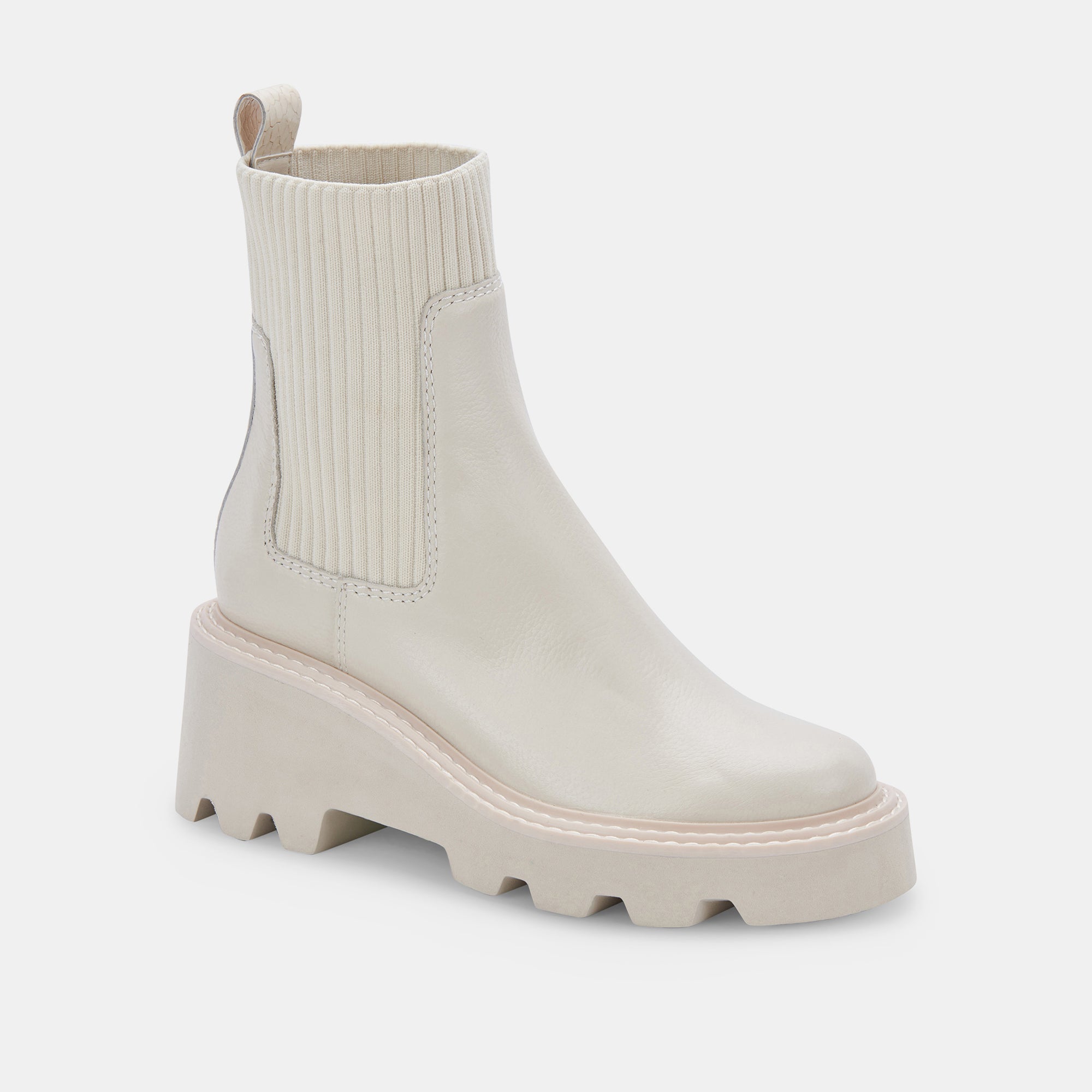 HOVEN H2O BOOTS IVORY LEATHER - Waterproof Leather Boots for Women, Comfortable & Stylish - Perfect for Hiking, Rainy Days & Outdoor Adventures