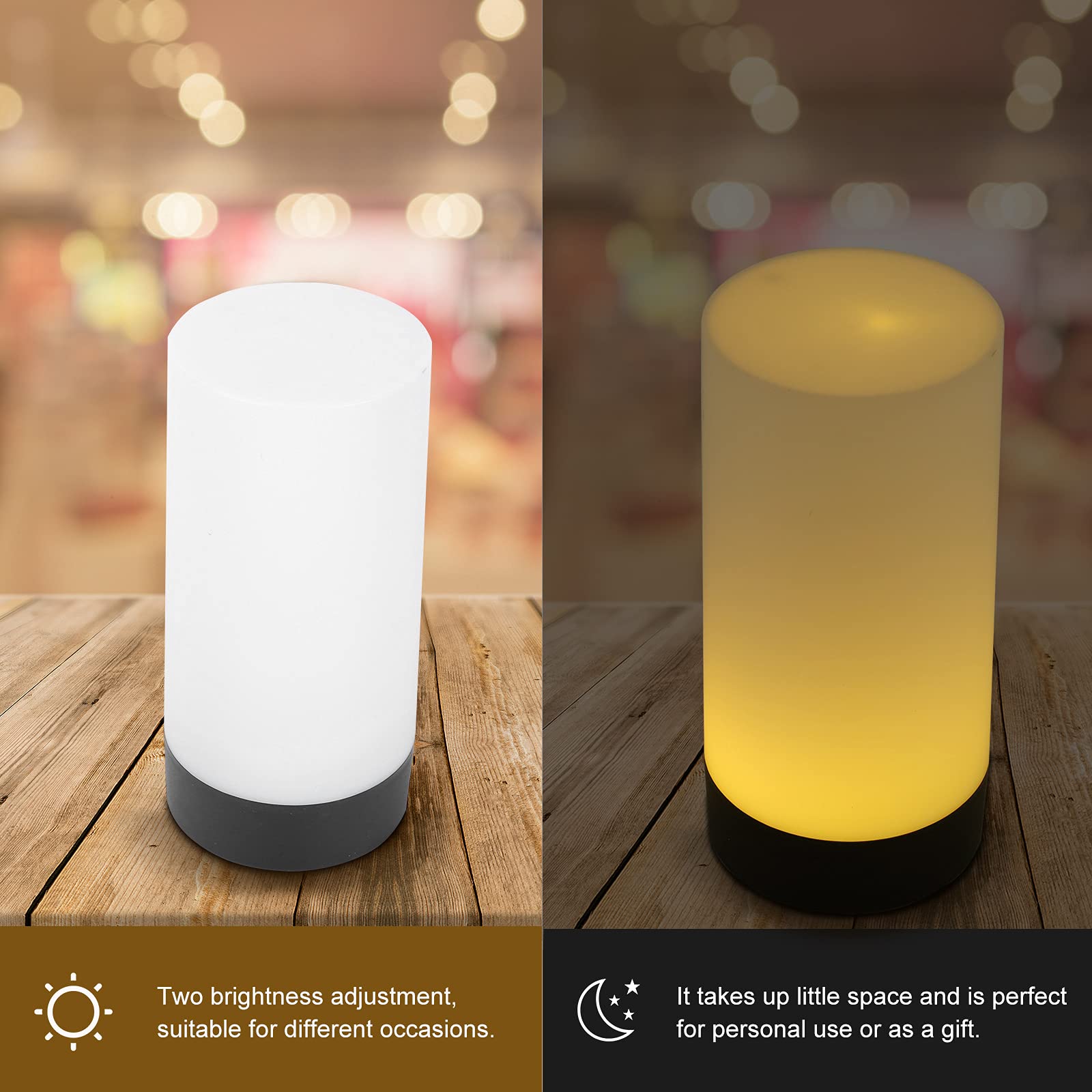 BESTOYARD Rechargeable LED Desk Lamp - Cordless USB Table Lamp for Nightstand, Bedroom, Office | Romantic Night Light with Adjustable Brightness | Perfect for Reading, Working, and Decorating