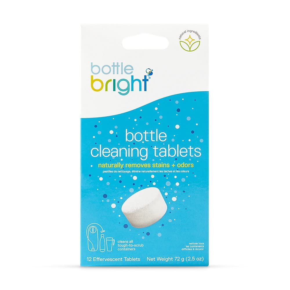 Eddie Bauer Hydrapak Bottle Bright Cleaning Tablets - 30 Count, White, Reusable Water Bottle Cleaner for Stain & Odor Removal - Perfect for Hiking, Camping & Gym Bottles