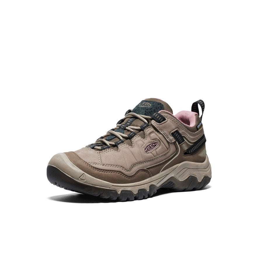 Women's Targhee IV Waterproof Hiking Shoes - Brindle/Nostalgia Rose | Lightweight & Durable for Outdoor Adventures, Trail Running & Backpacking