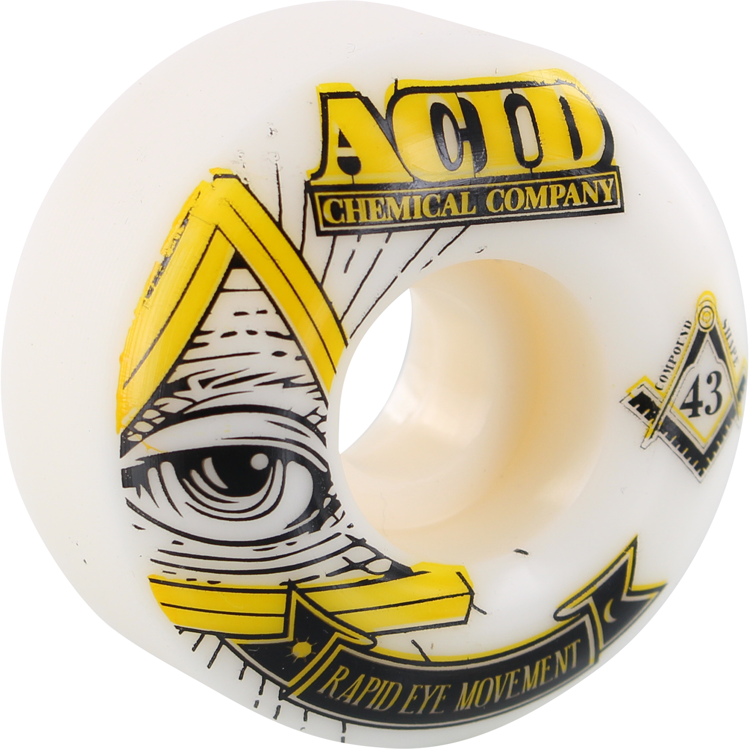 R.E.M Formula Acid Pyramid Skateboard Wheels - Set of 4 - High Performance Skate Wheels for Street, Park & Vert Skating