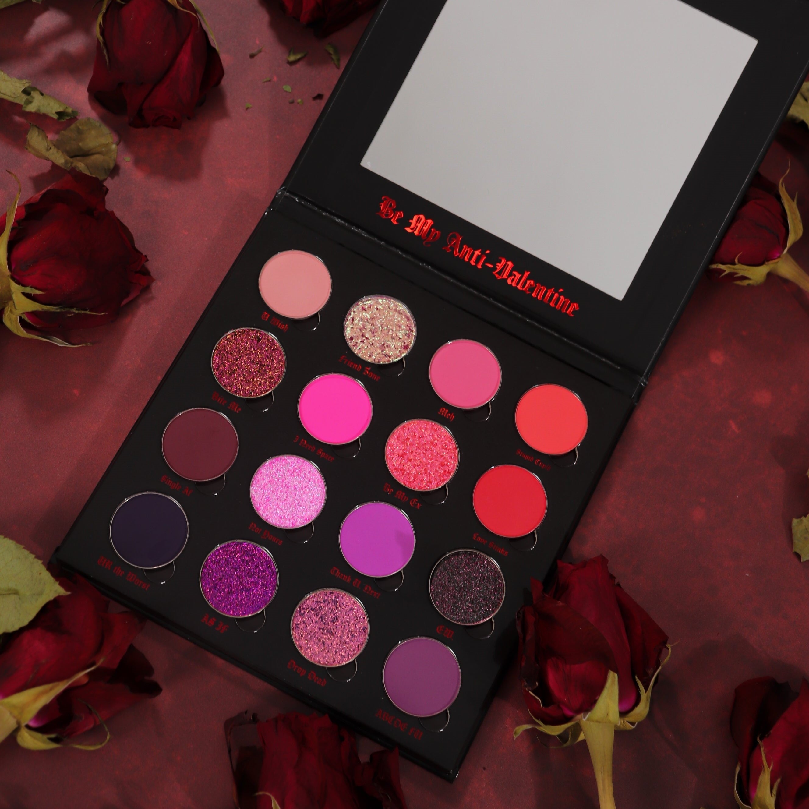 Dead Roses Eyeshadow Palette - 18 Matte & Shimmer Shades, Vegan & Cruelty-Free Makeup for Everyday & Party Looks | Perfect for Bridal, Halloween & Special Occasion Makeup