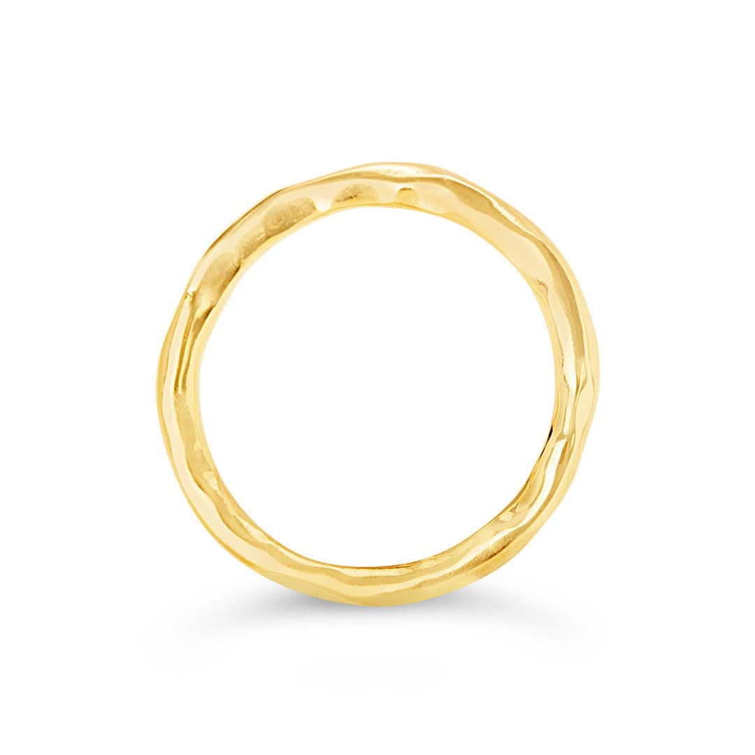 Friendship Band Ring for Women - 14K Gold Plated Adjustable Promise Ring - Perfect for Best Friends, Couples, and Gift Giving