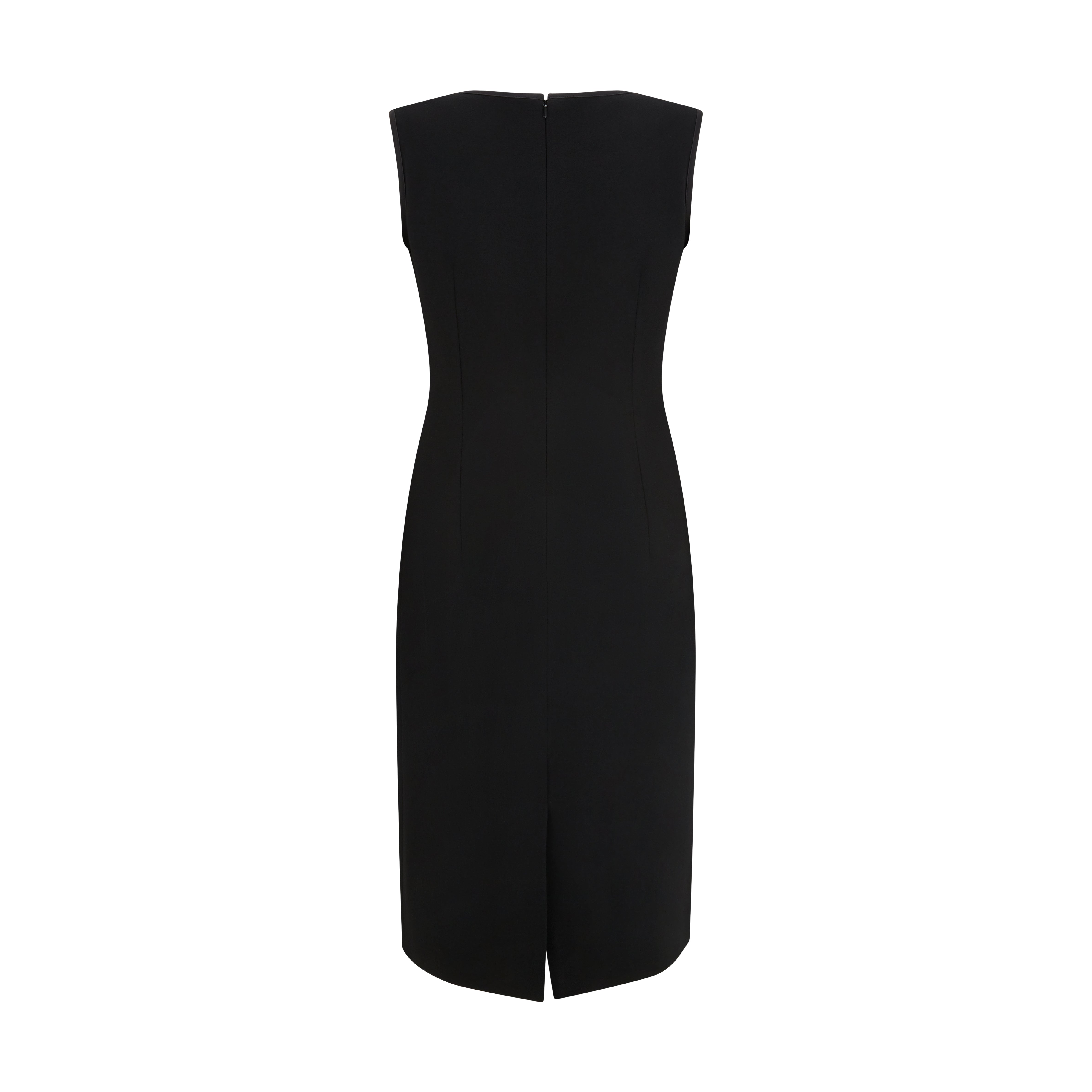 Leah Tailored Wool Crepe Sleeveless Dress for Women - Elegant Office Wear & Evening Cocktail Party Dress