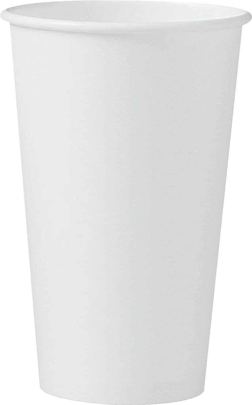 Solo Foodservice 316W 16 Oz. White Paper Hot Cup No Handle Single Poly (1000-Pack) - Perfect for Coffee, Tea & Hot Beverages in Restaurants, Cafes & Offices