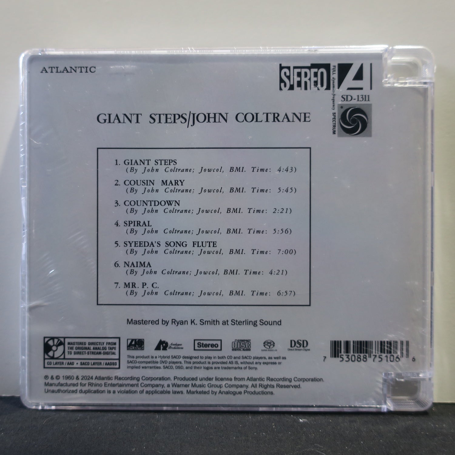 JOHN COLTRANE 'Giant Steps' Mobile Fidelity SACD - Limited Edition Audiophile Jazz Vinyl - Perfect for Music Collectors & Hi-Fi Enthusiasts