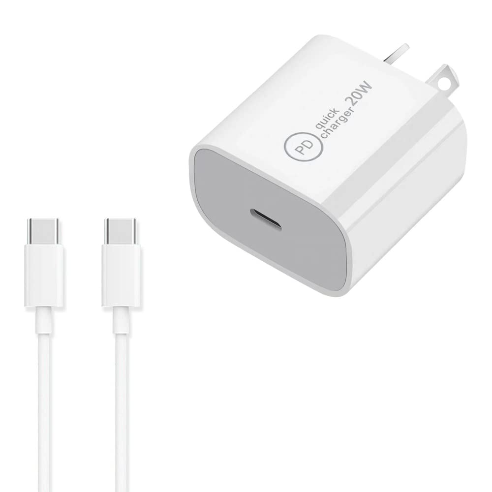 20W PD Fast Charger with USB-C Cable - Compatible with Samsung Galaxy Note 10+ 5G (SM-N976U) - Quick Charge for Home, Office & Travel - Type-C Power Adapter for Phones, Tablets & More