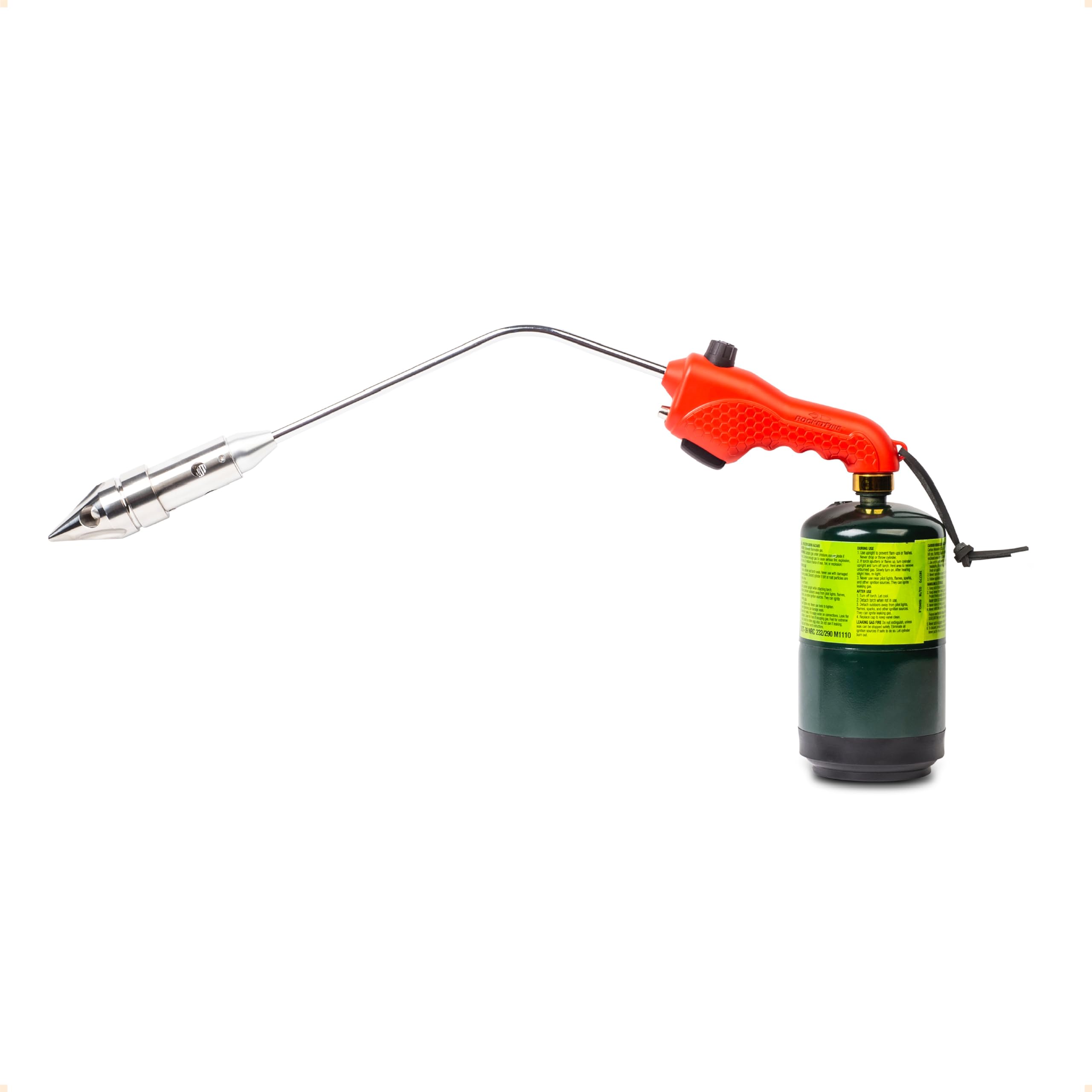 Fire Starter Torch - Premium Propane Torch Head for Grilling, BBQ & Charcoal Lighter | Bernzomatic Propane & MAP/PRO Fuel Compatible | Durable Stainless Steel Tri-Flame Tip (Fuel Not Included) | Ideal for Camping, Backyard BBQs & Fireplace Ignition