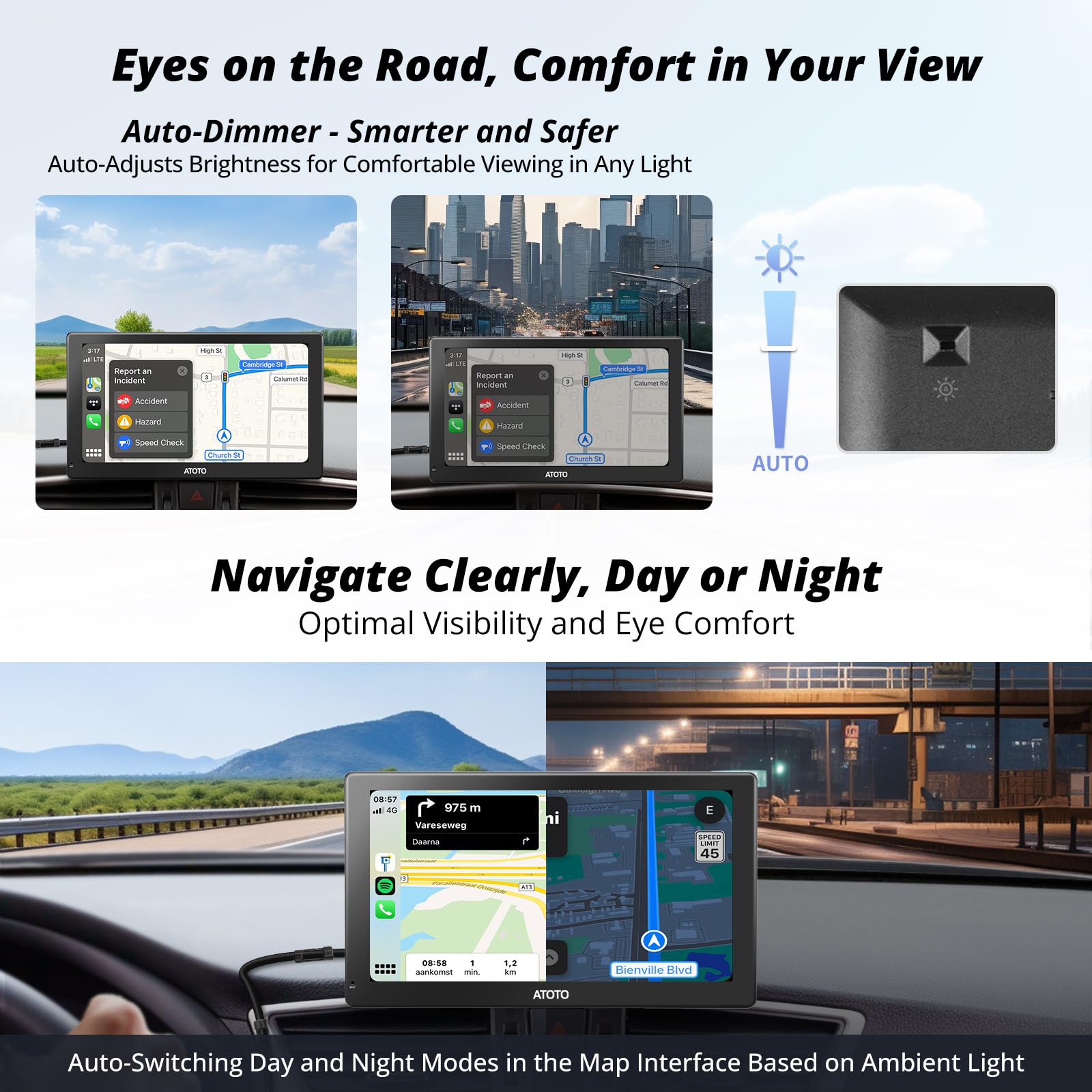 ATOTO P5 9 Inch Wireless CarPlay Android Auto Car Stereo with QLED Touchscreen | GPS Navigation | Bluetooth 5.0 | MirrorLink | Voice Assistant | for Road Trips & Daily Commuting