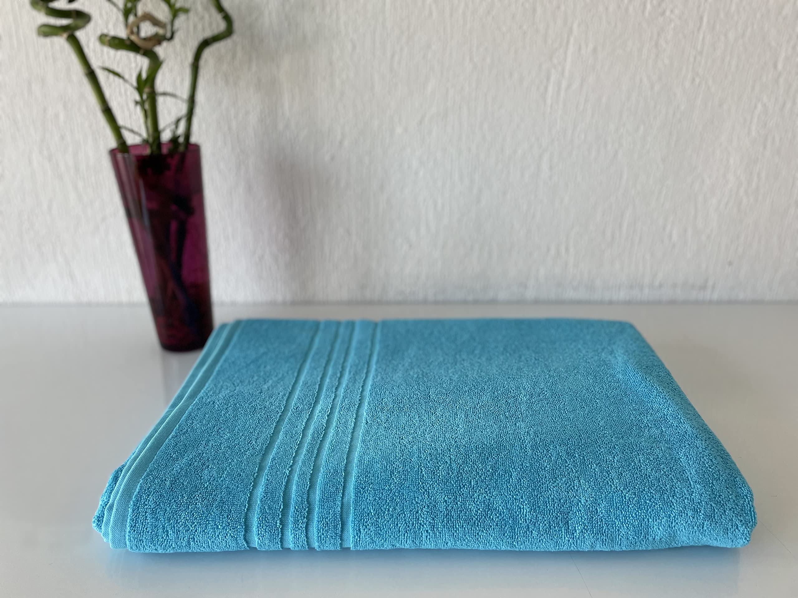 Premium Extra Large Bath Towels Set of 4 - 100% Turkish Cotton, 40x80 Inches, Ultra Soft & Highly Absorbent - Heavyweight 1000g (35oz) Luxury Bath Sheets in Turquoise - Perfect for Spa, Beach, and Bathroom Use