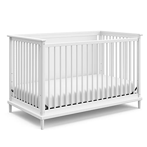 Storkcraft Timeless 5-in-1 Convertible Baby Crib | Converts to Toddler Bed & Playhouse | Modern Nursery Furniture | Pebble Gray | Perfect for Growing Kids from Newborn to Childhood