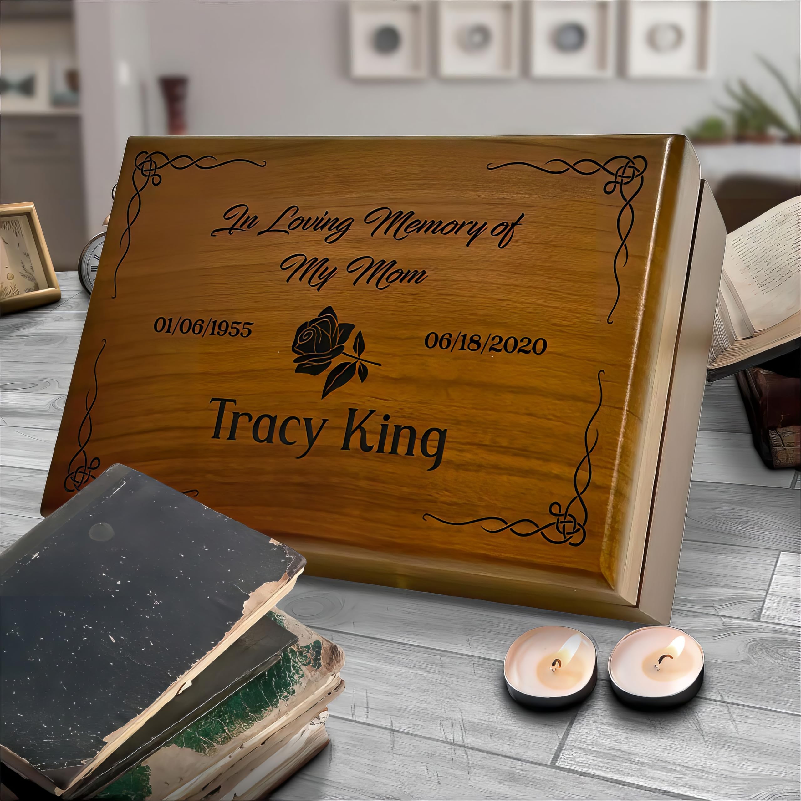 Memorial Gift Box for Mom - Sympathy Keepsake to Honor Mother's Memory | Thoughtful Bereavement Gift for Loss of Mother | Perfect for Remembrance Ceremonies, Memorial Services & Cherishing Precious Moments