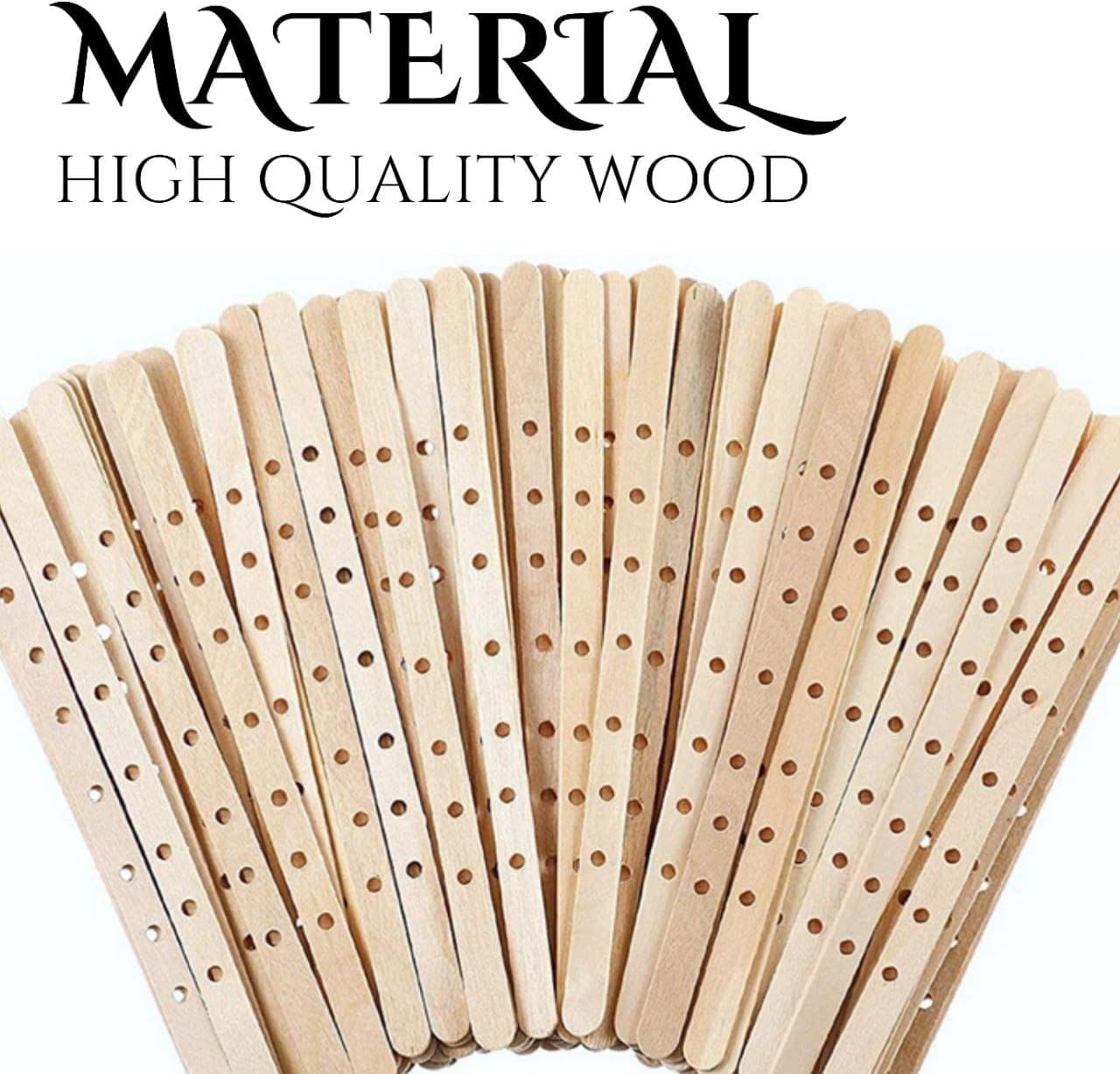 100PCS 7-Inch Candle Wick Holders with 7 Holes - Premium Centering Tool for DIY Candle Making - Perfect for Soy Wax, Beeswax & Paraffin Candles (Home Decor, Gifts, Craft Projects)