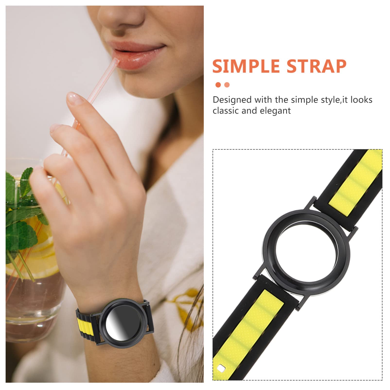 CRAFTHROU Silicone Watch Band with Strap Tracking - Durable Wristband Cover for Smartwatches & Fitness Trackers - Perfect for Running, Swimming & Outdoor Activities