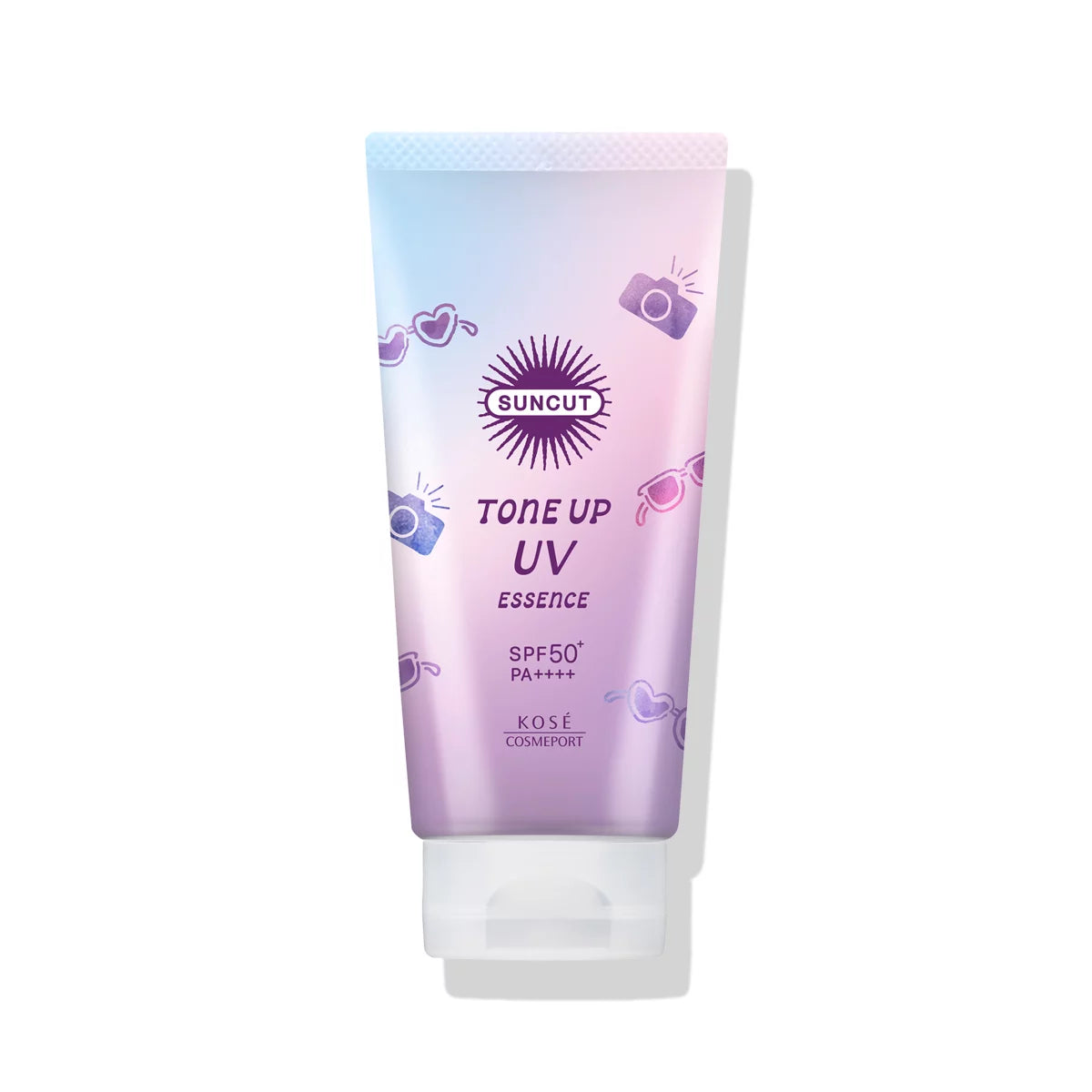Kose Suncut Tone Up UV Essence SPF50+ PA++++ 80g - Brightening Sunscreen for Face & Body, Lightweight & Non-Greasy - Perfect for Daily Sun Protection, Outdoor Activities & Travel