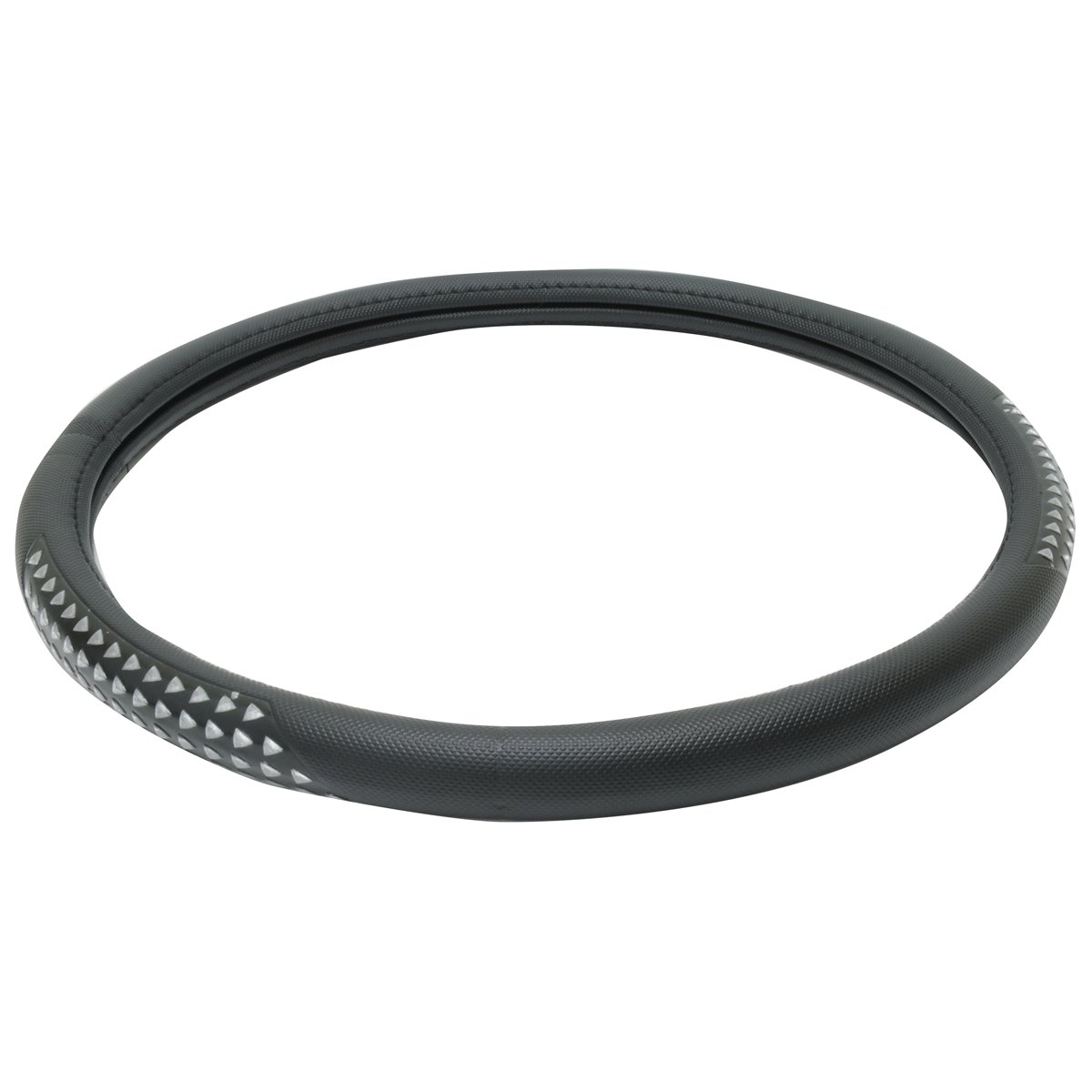 RoadPro 18 Inch Massaging Steering Wheel Cover - Faux Black Leather for Semi Trucks, RVs & Big Rigs - Non-Slip Grip & Comfort Design (RPSW-3002) - Perfect for Long Haul Driving & Ergonomic Support