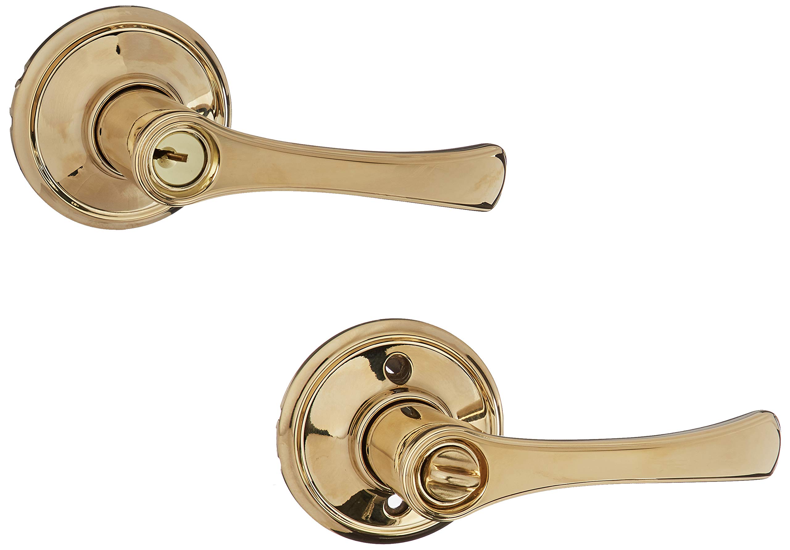 Schlage F51A F Series Avila 505 Bright Brass Entry Door Lock - Secure & Durable Front Door Deadbolt for Home Security (Fits Residential Houses & Apartments)