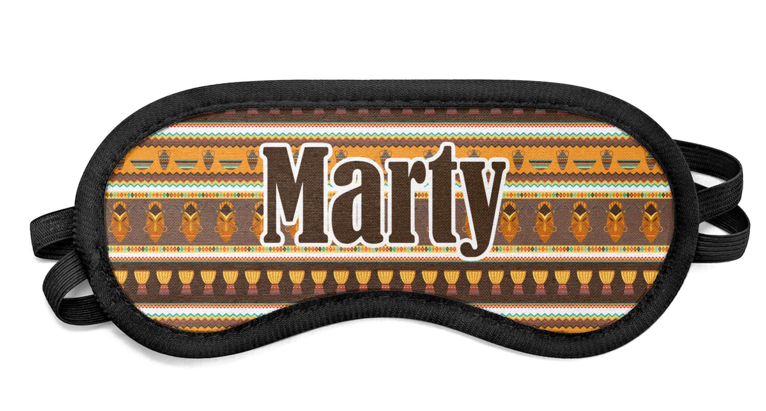 Personalized African Masks Sleeping Eye Mask for Women & Men - Soft Comfortable Small Travel Sleep Mask for Night & Airplane Use - Blackout Blindfold for Better Sleep & Relaxation