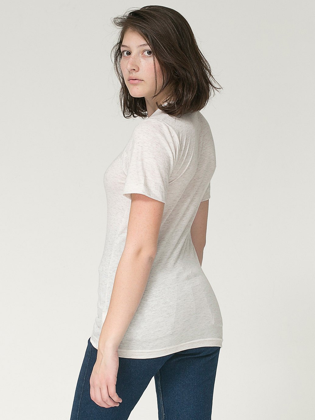 American Apparel Women's Tri-Blend Short Sleeve Track Shirt - Soft & Breathable Cotton Blend Tee for Casual Wear, Gym & Everyday Comfort