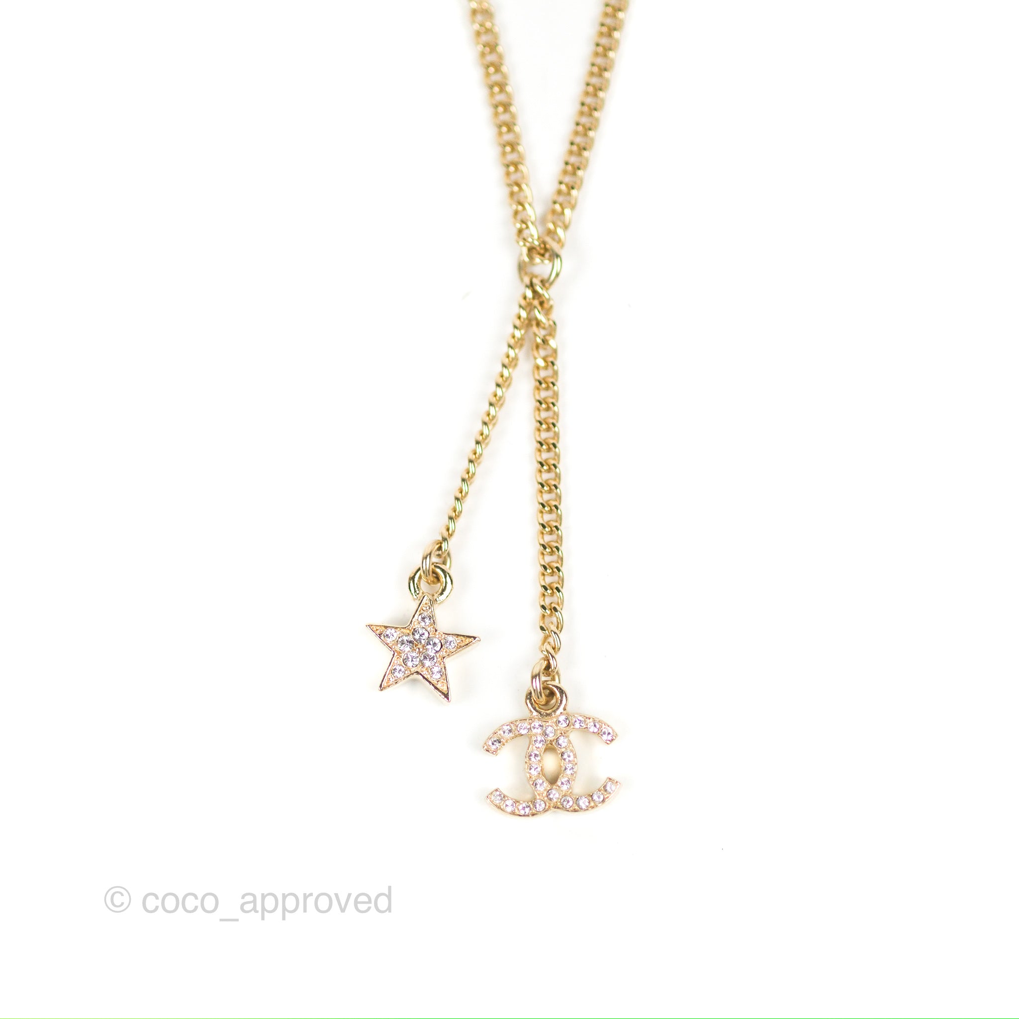 Chanel CC Star Pendant Necklace - 18K Gold Plated Fashion Jewelry for Women | Perfect for Parties, Weddings & Special Occasions
