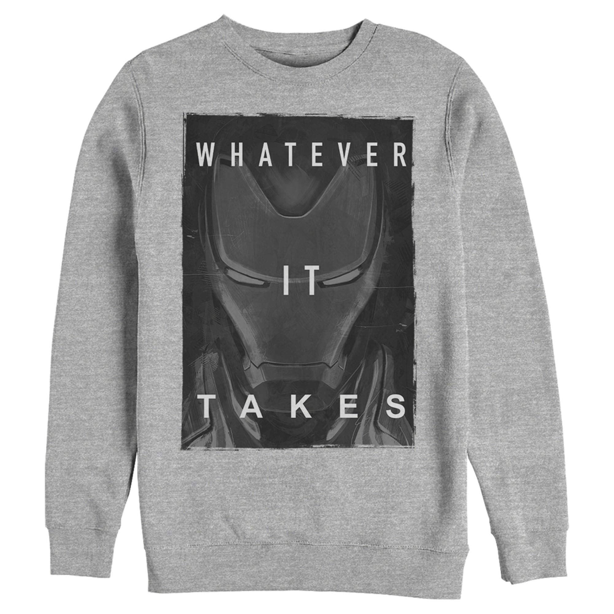 Marvel Avengers: Endgame Iron Man 'Whatever It Takes' Sweatshirt for Men | Superhero Graphic Pullover Hoodie | Casual Wear & Cosplay Costume
