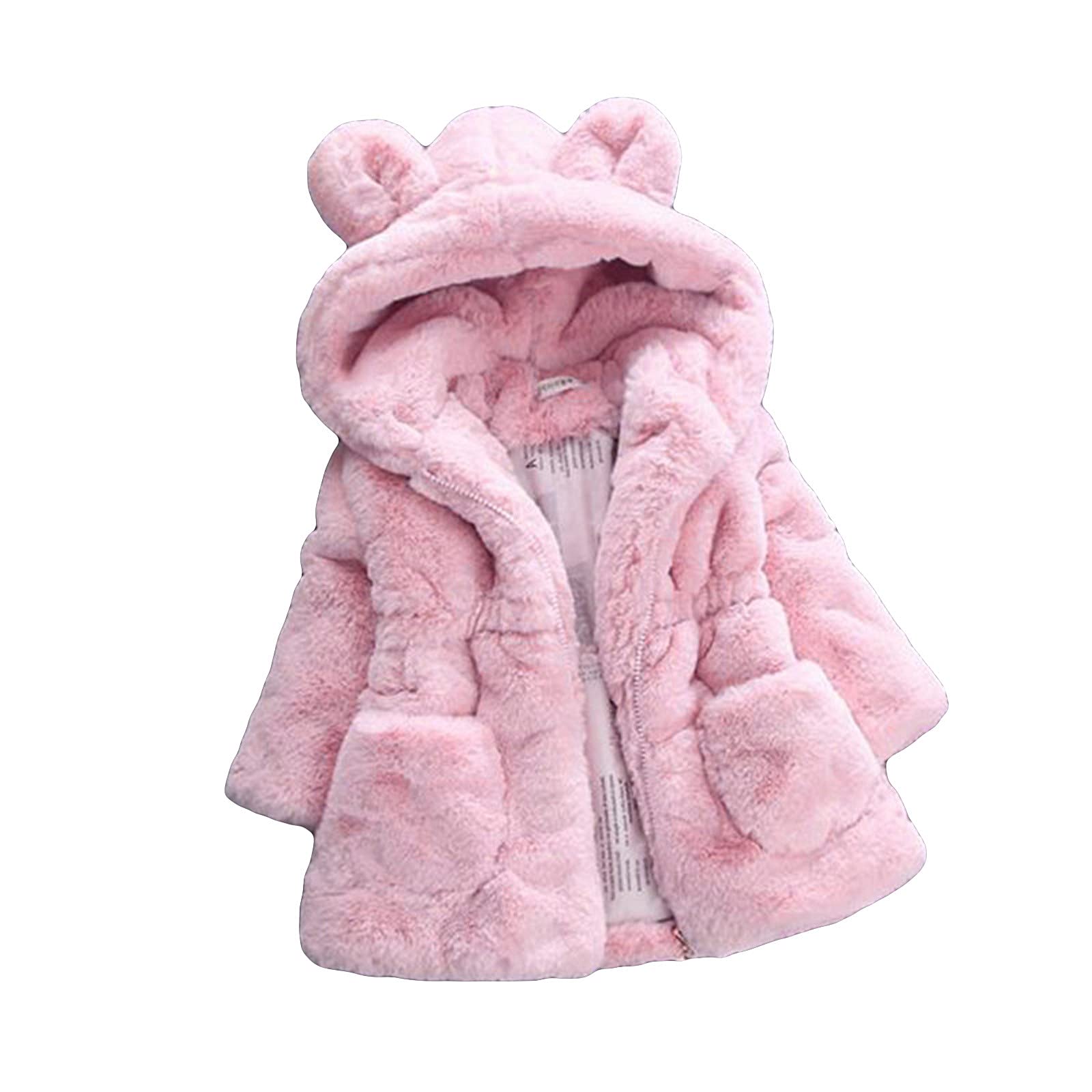 Baby Girls Winter Hooded Coat - Warm Fleece Jacket for Infants & Toddlers | Soft Outerwear for Cold Weather, Playdates & Outdoor Adventures
