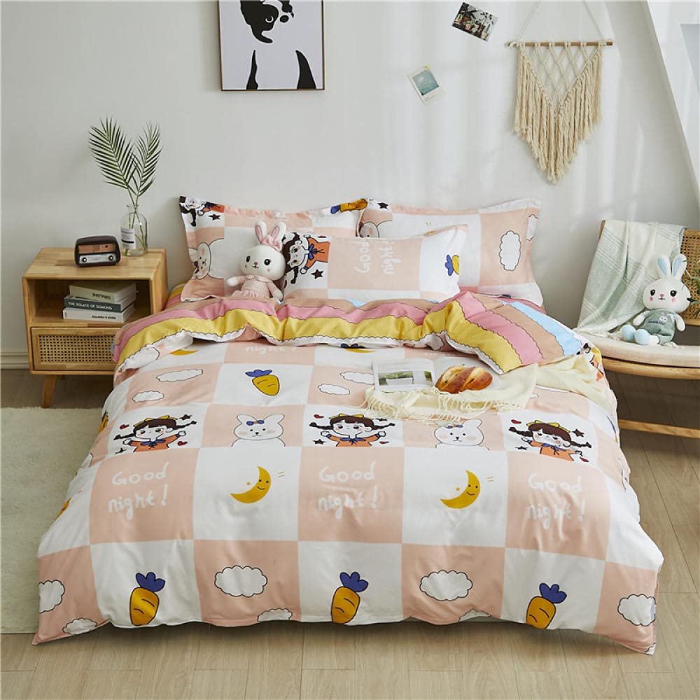 Nordic 3-Piece Duvet Cover Set - 260x220cm Double/Queen Size Bedding - Soft Quilt Cover with Pillowcases - Minimalist Home Decor for Master Bedroom & Guest Room