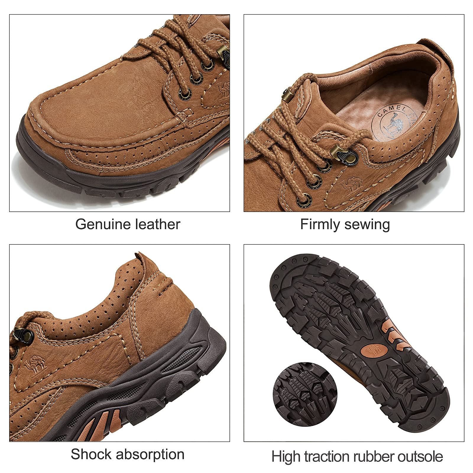 CAMEL CROWN Men's Comfortable Loafers - Breathable Oxford Dress Shoes for Work, Travel & Casual Wear - Slip-Resistant Walking Shoes for Business & Outdoor Activities