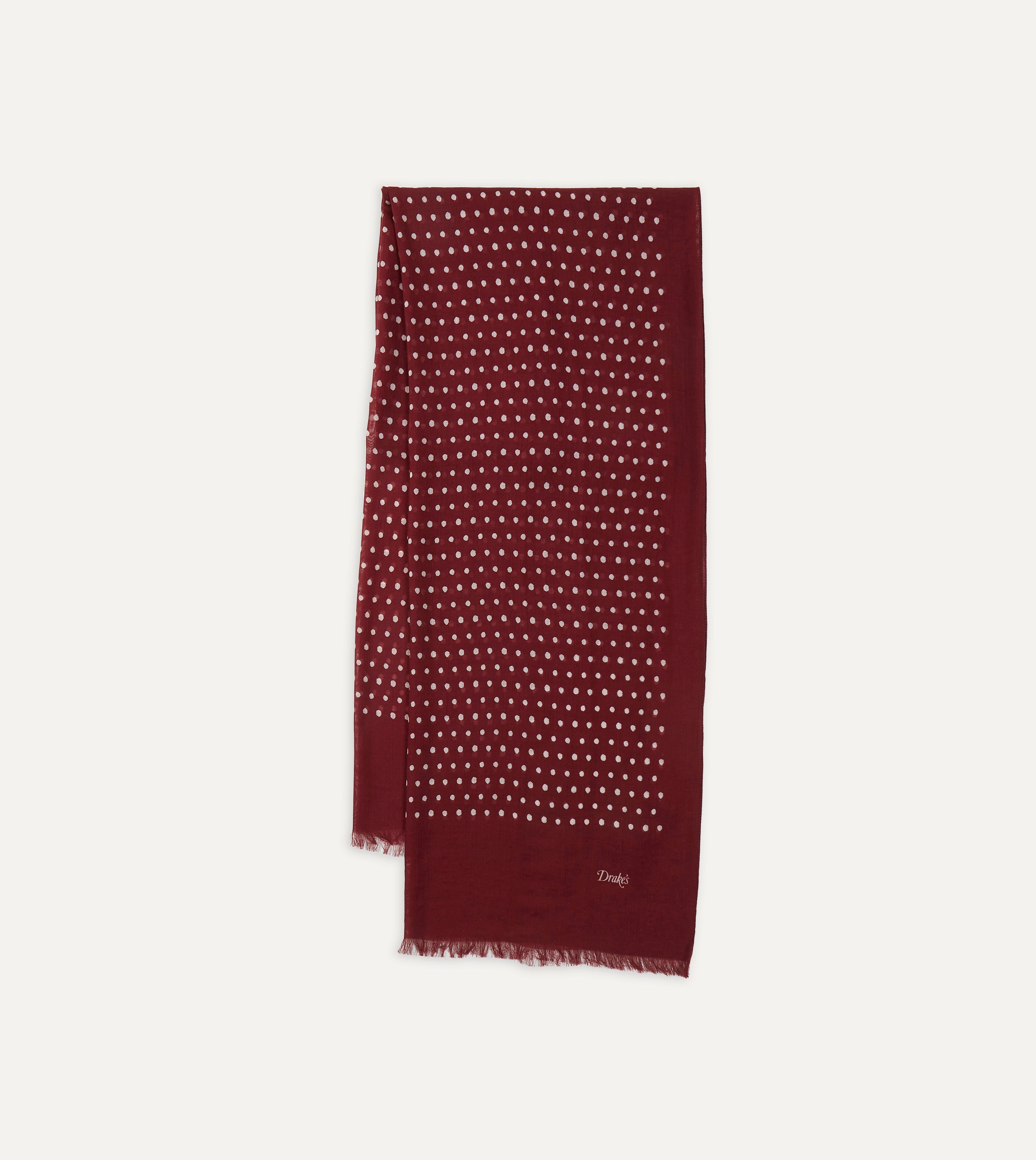 Stylish Red Polka Dot Wool Scarf - Soft Winter Fashion Accessory for Women - Perfect for Cold Weather, Office Wear & Holiday Outfits