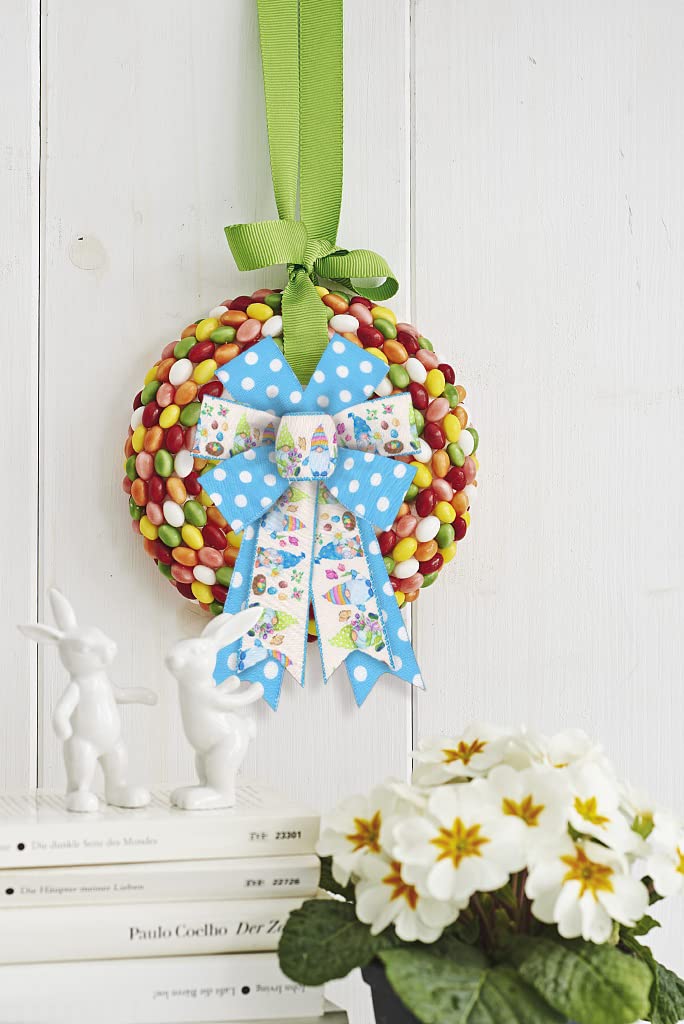 Easter Wreath Bows 2PCS - Blue Spring Decor for Door & Tree