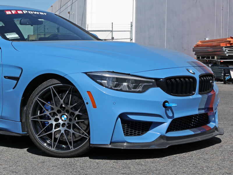 aFe Control Front Tow Hook in Blue for BMW F Chassis 2/3/4 Series & M Models - Off-Road Recovery & Track Day Accessory
