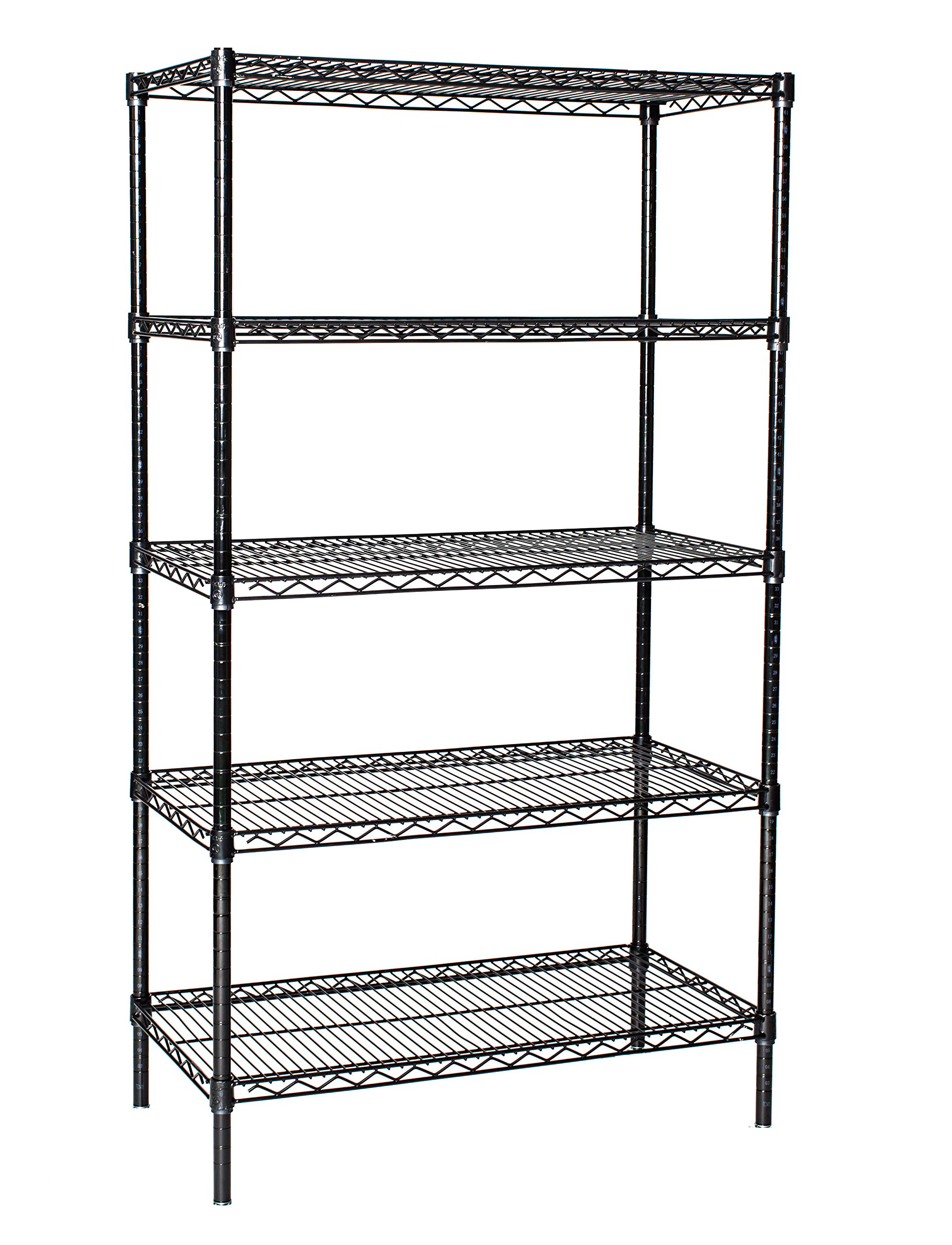 5-Tier Black Starter Shelving Unit - 18