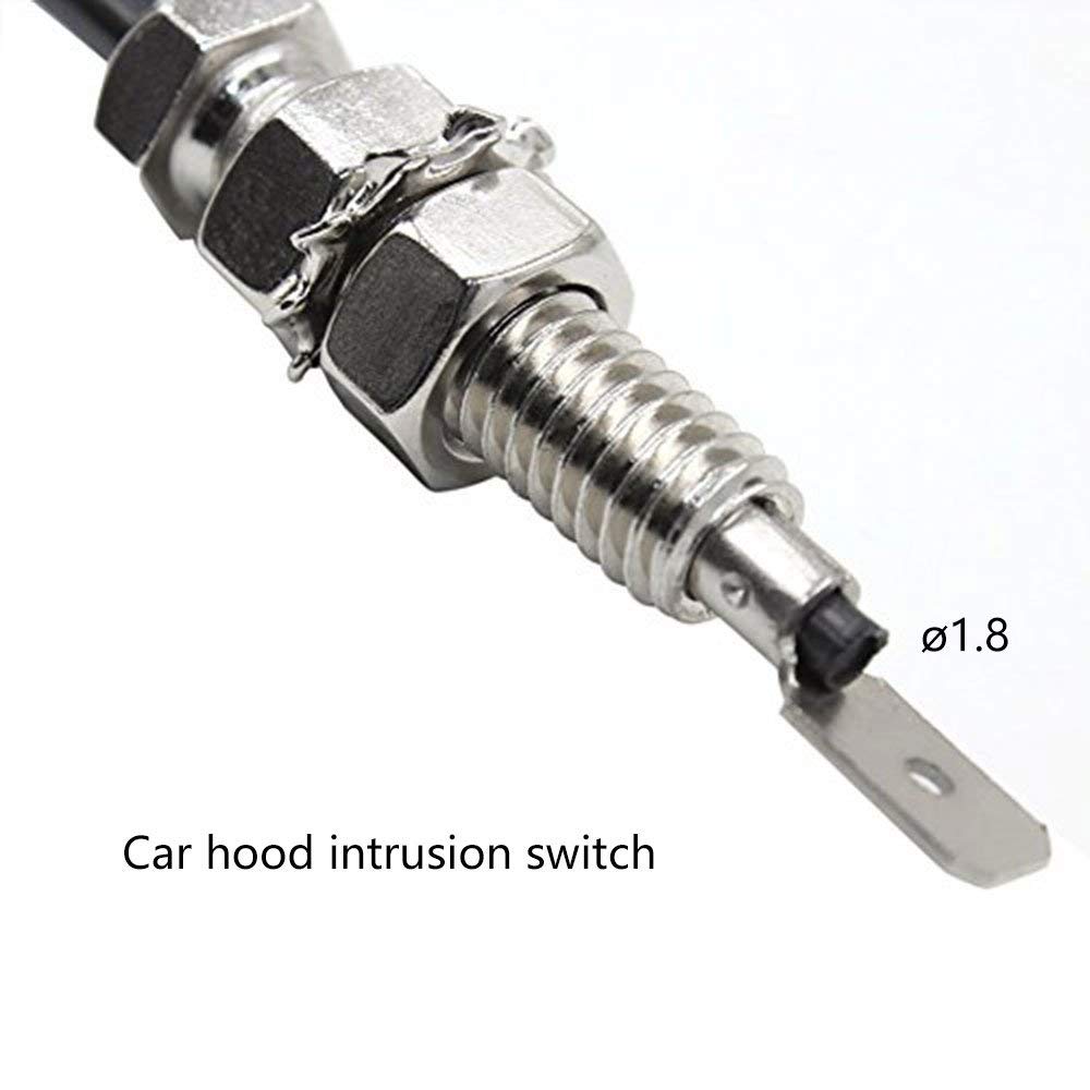 2Pcs Universal Adjustable Car Truck Bonnet Alarm Light Hood Door Pin Switch 69mm - Perfect for Vehicle Security & Anti-Theft Protection