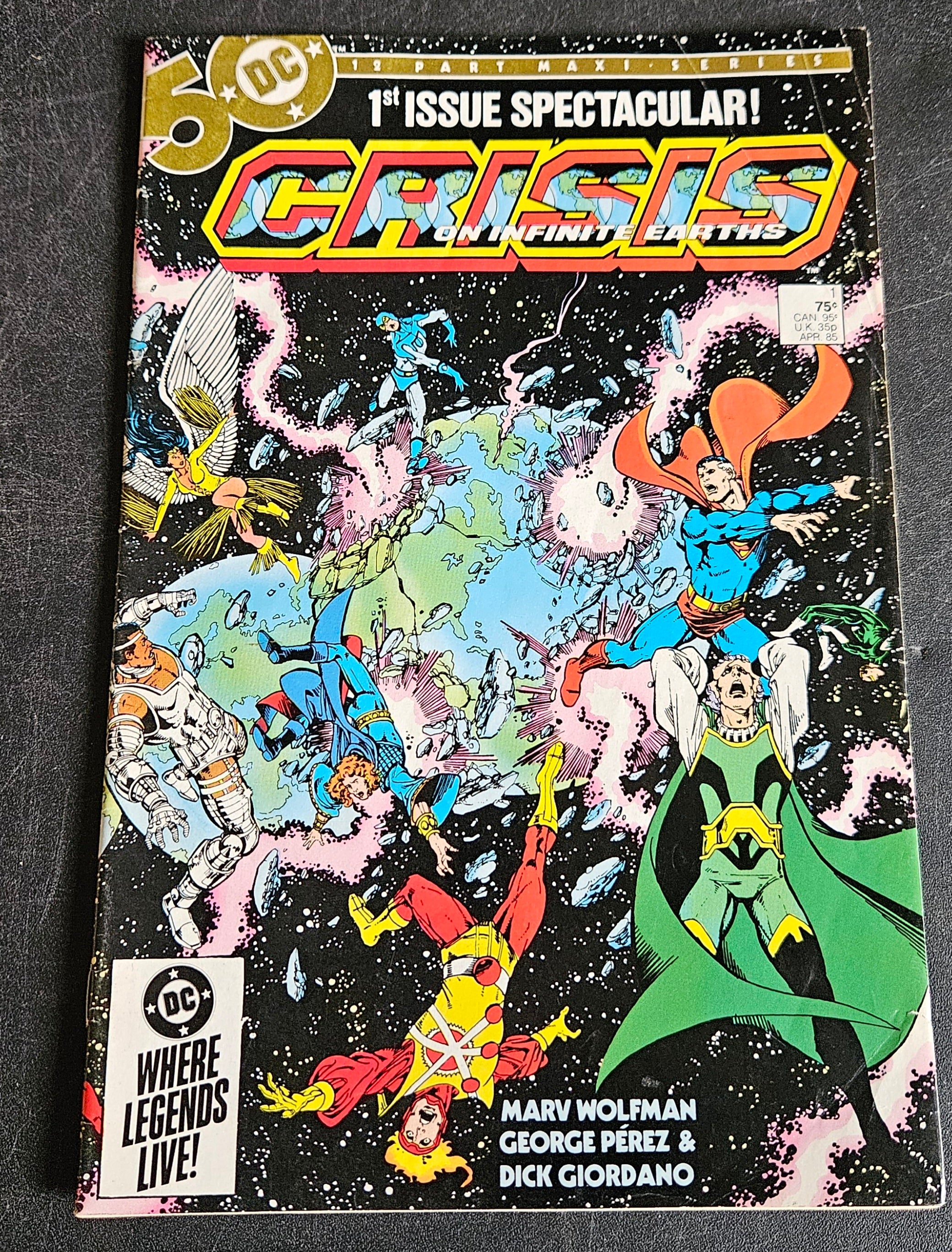 Detective Comics DC - Crisis on Infinite Earths 1st Issue Spectacular #1 Comic Book | Collectible Superhero Graphic Novel for Fans & Gifts
